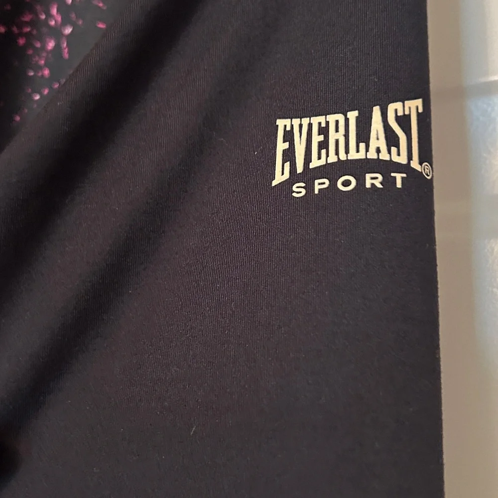 Everlast Sport Women's Full Zip Performance Jacket M Black Pink Workout Athletic